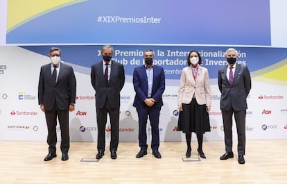 El Club de los Exportadores durante la entrega de los Premios a la Internacionalización de 2021.