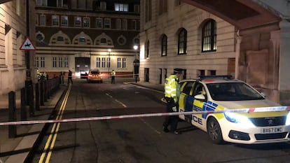 La policía acordona la zona de Westminster donde fue abatido el hombre.
09/03/2020 ONLY FOR USE IN SPAIN