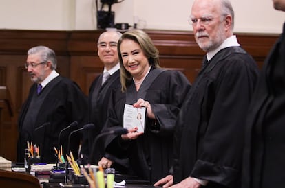 Yasmín Esquivel, durante su investidura como ministra de la Suprema Corte, en Ciudad de México, el 21 de marzo de 2019.