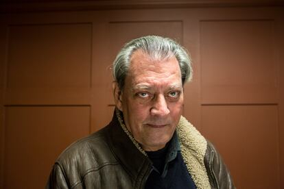 El escritor Paul Auster, en el Festival Literario de Oxford FT Weekend, en marzo de 2017,