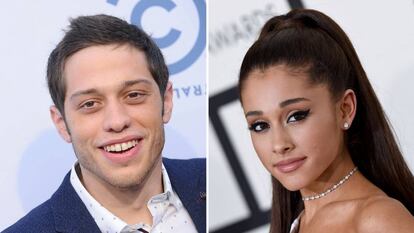 El humorista Pete Davidson y la cantante Ariana Grande.