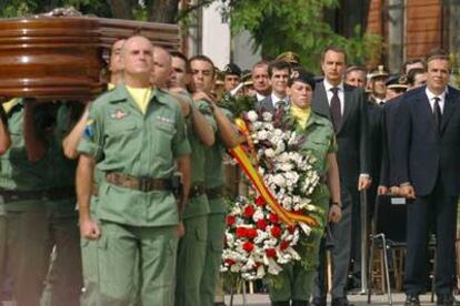 Un momento del funeral de Jorge Arnalado Hernández, fallecido en el ataque a las tropas españolas en Afganistán.