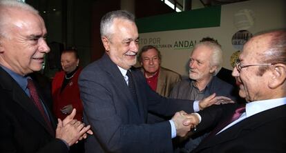 Griñán, junto a Alonso en la presentación este jueves del pacto.