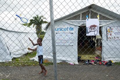 Niños en Panamá en refugio de la UNICEF