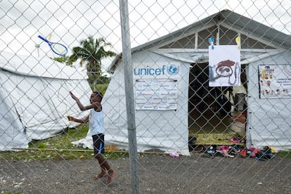 Niños en Panamá en refugio de la UNICEF