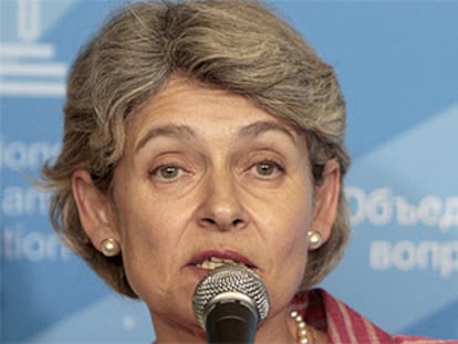Irina Bokova, durante una rueda de prensa en París tras haber sido designada candidata a dirigir el organismo de la ONU.