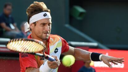 Ferrer en su partido contra Granollers en Tokio.  