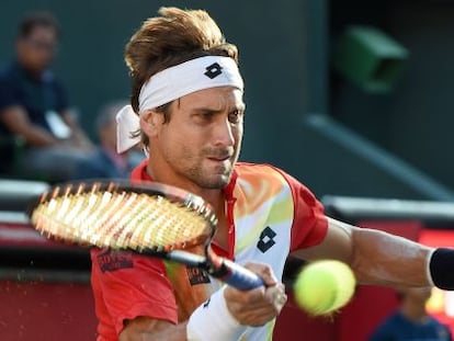 Ferrer en su partido contra Granollers en Tokio.  