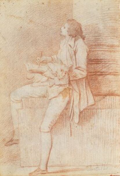 Retrato de un dibujante, de José del Castillo.