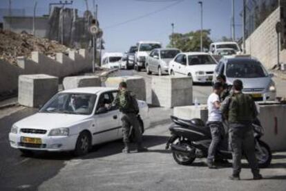 Un control israelí en Jerusalén del Este, en octubre pasado.