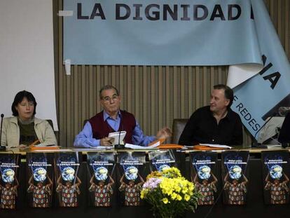 Dirigentes de Redes Cristianas, durante su asamblea constituyente, celebrada en Madrid.