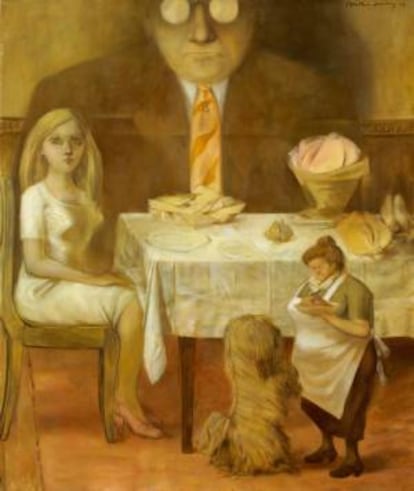 'Retrato familiar' (1945). Algunas artistas utilizaban las proporciones para denunciar las desigualdades entre el hombre y la mujer.