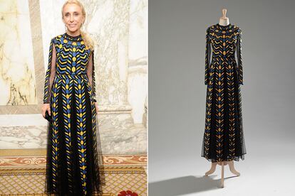 La selección es también un repaso por la peculiar visión de Franca Sozzani de la moda. Las prendas serán presentadas en cinco categorías: The Eclectic, The Black Tale, The Londoner, The Unconventional y The Dream Dimension.

En la imagen: vestido de Valentino.