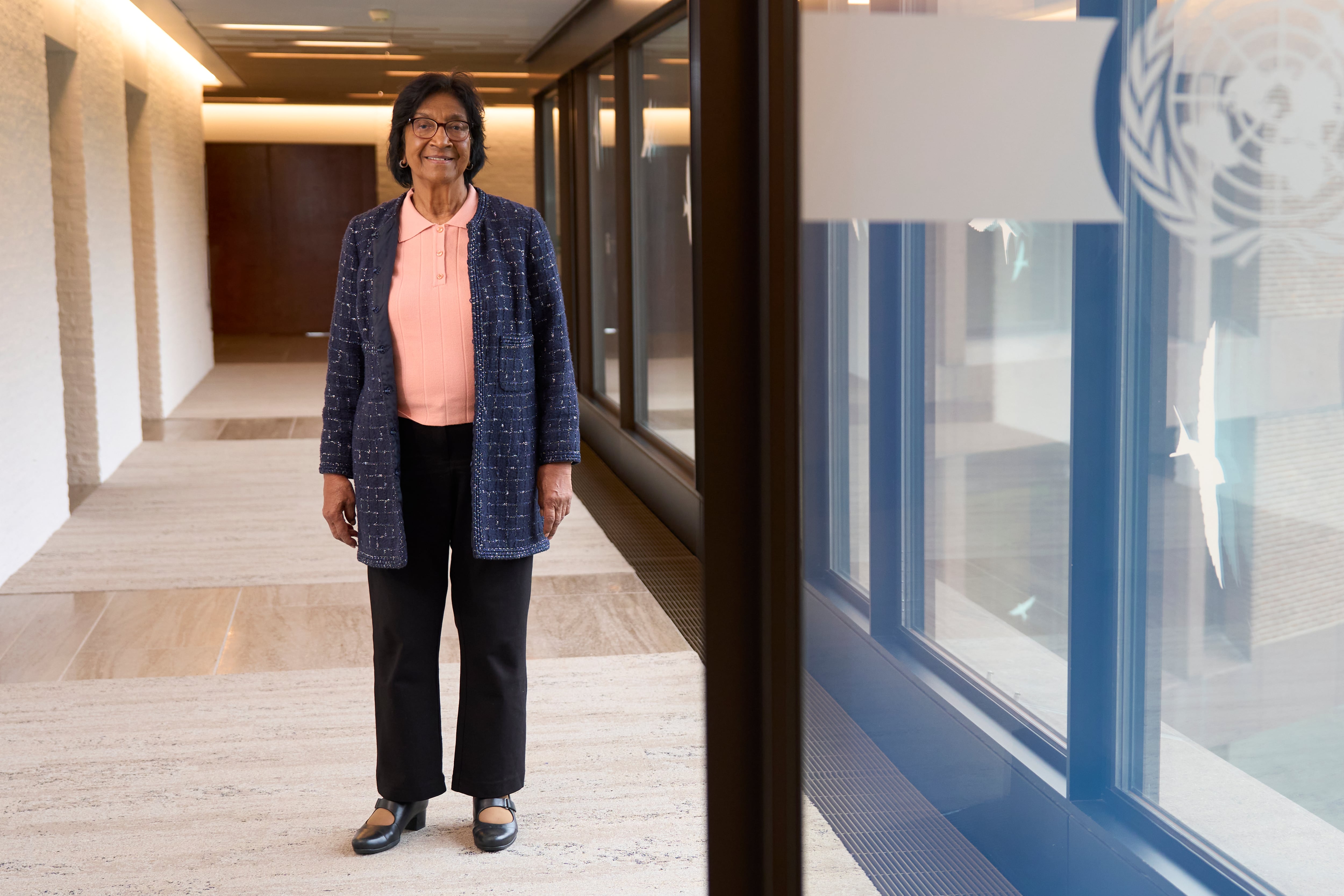 Navi Pillay, premio Nobel de la Paz, en el complejo del Palacio de la Paz, en La Haya, este lunes.