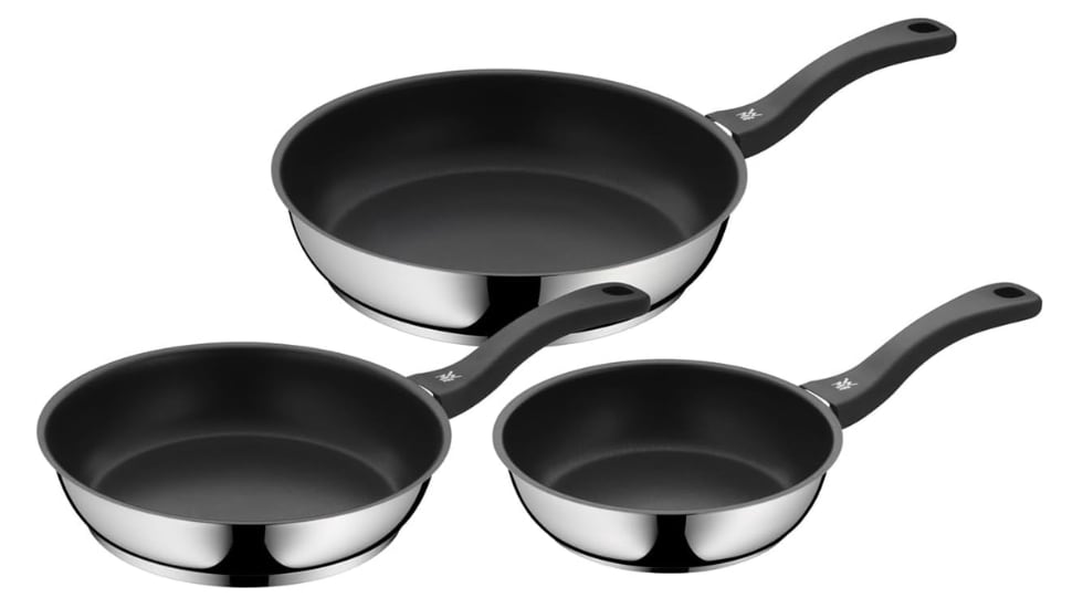 Vista del juego de sartenes con descuento en Amazon.
