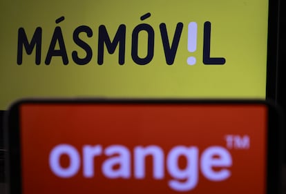 Logos de Orange y MásMóvil.