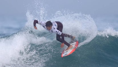 Corzo durante el campeonato mundial en Biarritz, Francia.