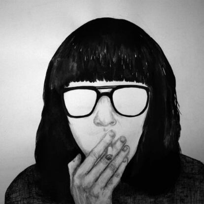 <i>Narciso 7</i>, de Rosana Antolí, uno de los dibujos de la exposición <i>Soy joven. Me aburro</i>.