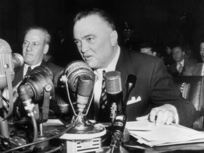 J. Edgar Hoover, fundador y director del FBI, en 1953.