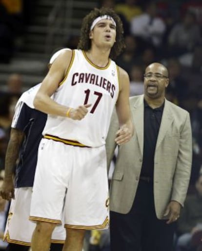 Anderson Varejao, durante el partido ante los Raptors.