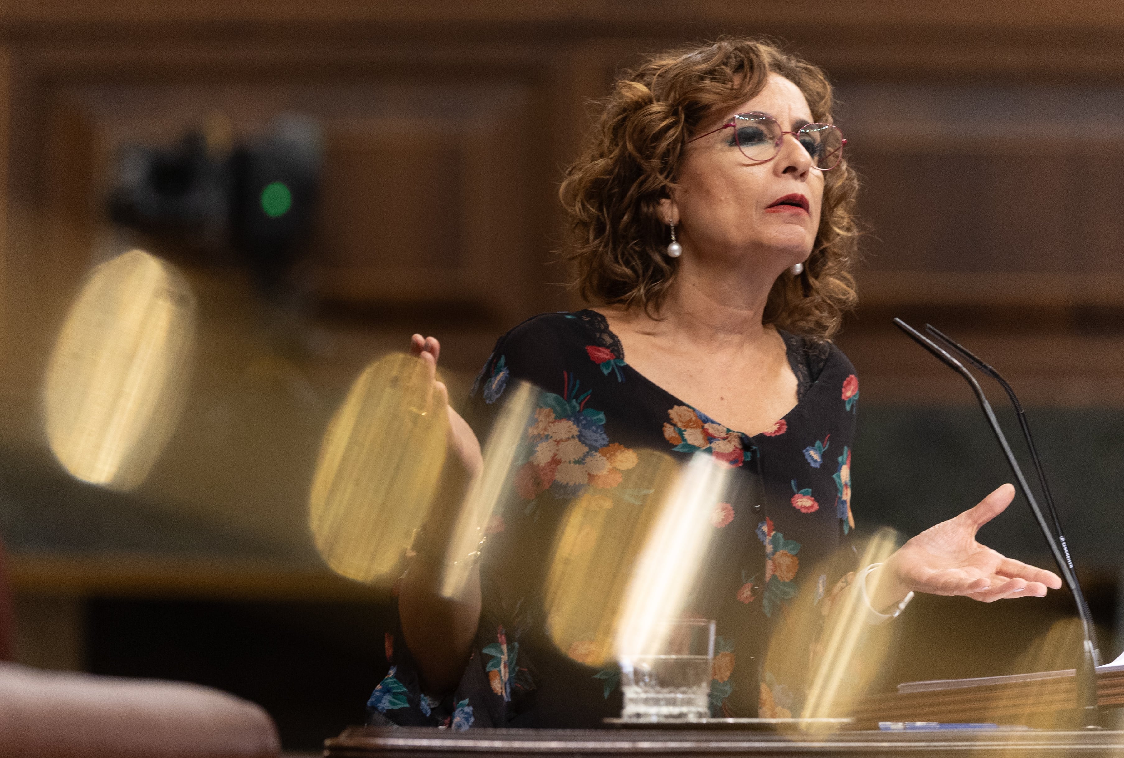La vicepresidenta primera y ministra de Hacienda, María Jesús Montero, en el Congreso.