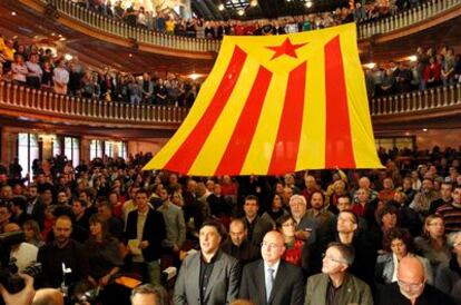 ERC realiza su mitin central en el Palau de la Música.