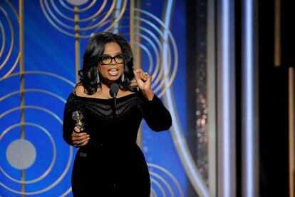 Oprah Winfrey, durant el seu discurs.