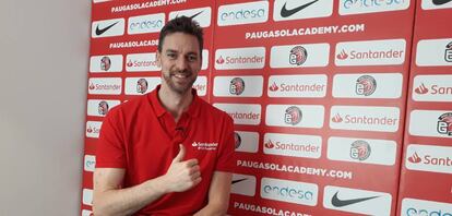 Pau Gasol, en la presentación de su academia para este verano.