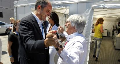 Francisco Camps y Bernie Ecclestone en un pasado premio de Valencia