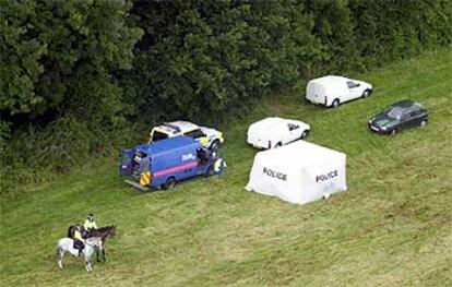 Vista aérea de Harrowdown Hill, Faringdon, el lugar donde fue encontrado el cadáver del científico David Kelly.