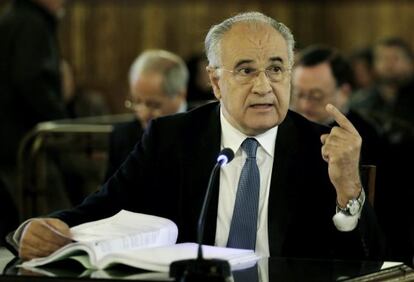 The former Valencia government aid department chief, Rafael Blasco, in court on Thursday.