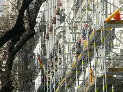 Rehabilitación de un edificio, en una imagen de archivo.