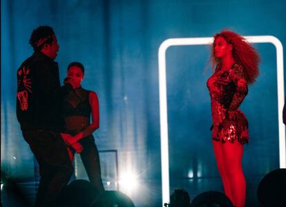 Beyoncé y Jay-Z, cara a cara.