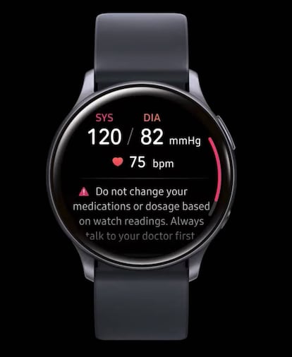 Medidor de tensión en el Samsung Galaxy Watch.