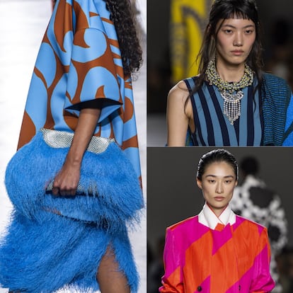 Varios detalles del último desfile de Dries Van Noten.