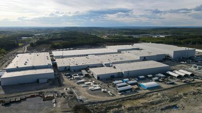 Imagen aérea de la megafábrica de Northvolt en Skellefteå, Suecia.