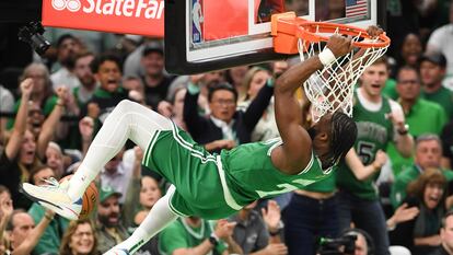 Jaylen Brown during Game 5 of the NBA Finals, which the Boston Celtics won to claim the the NBA title.