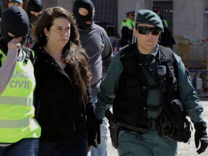Tamara Carrasco, el 9 d'abril, detinguda a Viladecans.