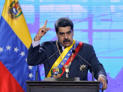 El presidente de Venezuela, Nicolás Maduro, en Caracas, el pasado 22 de enero.