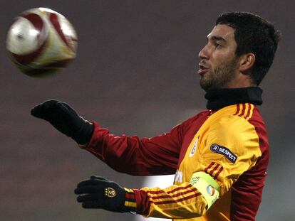 Arda Turan, en un partido con el Galatasaray.