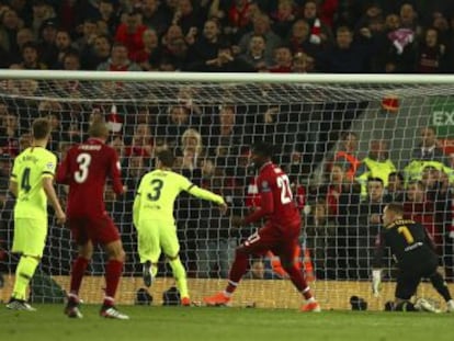 El conjunto azulgrana cae goleado de forma estrepitosa en Liverpool, repite la debacle del año pasado en Roma y se queda fuera de la final de la Champions en Madrid