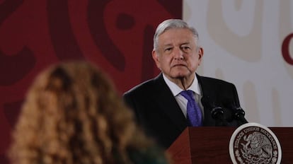 López Obrador, en la conferencia de prensa de este miércoles. 
 