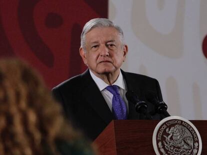 López Obrador, en la conferencia de prensa de este miércoles. 
 