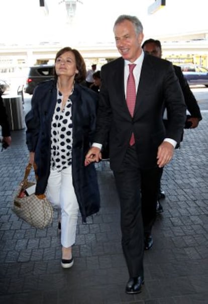 Tony y Cherie Blair en Los Ángeles, el 29 de abril de 2014.