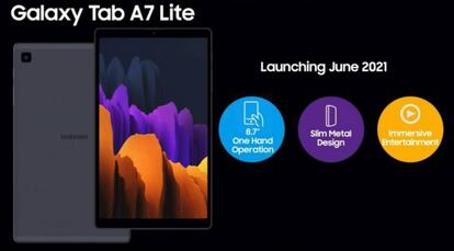 Samsung Galaxy Tab A7 Lite.