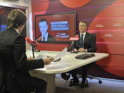 Urkullu, durante la entrevista en 'Boulevard', de Radio Euskadi, con Dani Álvarez.