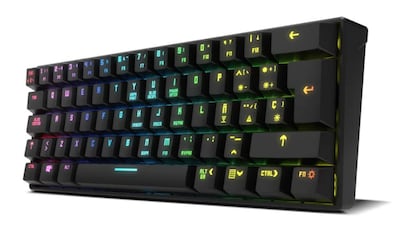 Teclado gaming inalámbrico con luces LED multicolor 