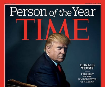 Capa da 'Time' com a escolha de Trump como personalidade do ano.