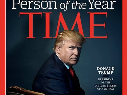 Capa da 'Time' com a escolha de Trump como personalidade do ano.