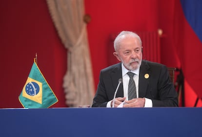 Luiz Inácio Lula da Silva, durante la cumbre en el Salón Montt Varas.